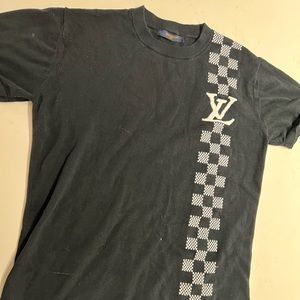 Louis Vuitton black checkered board shirt